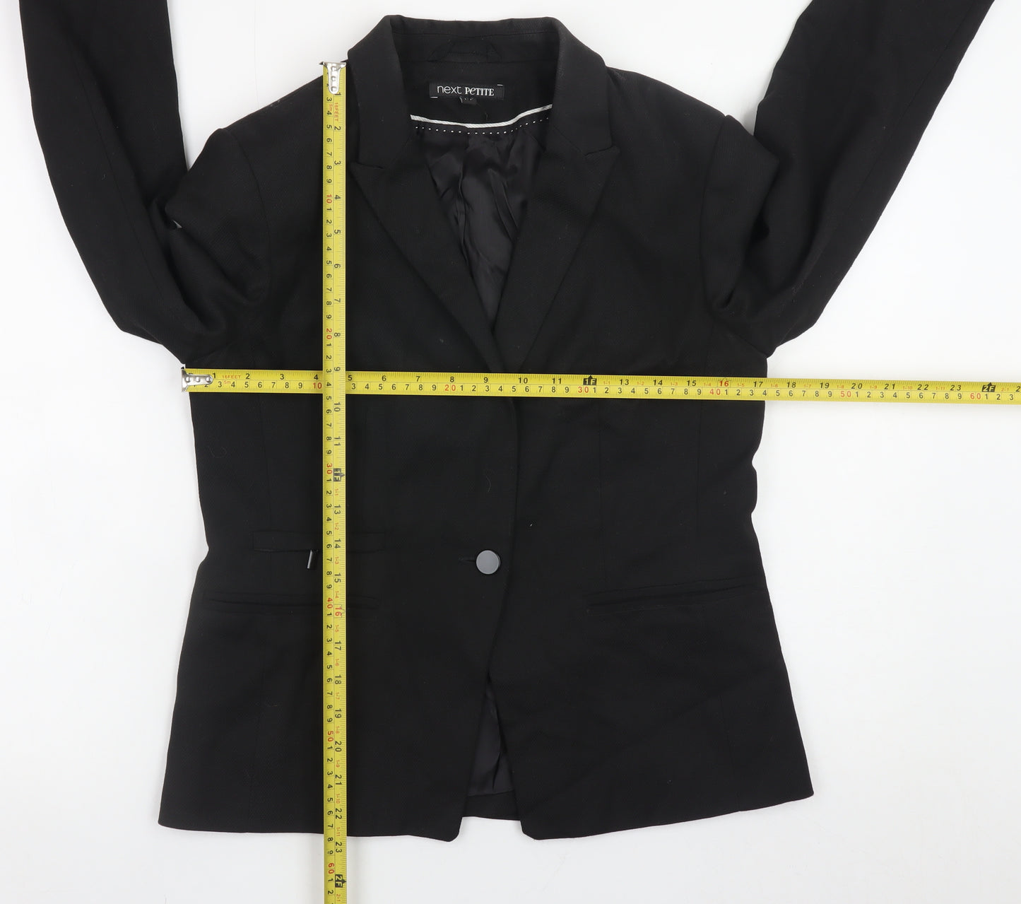 Next Petite Women’s Black Blazer Jacket Size 12 Regular Fit