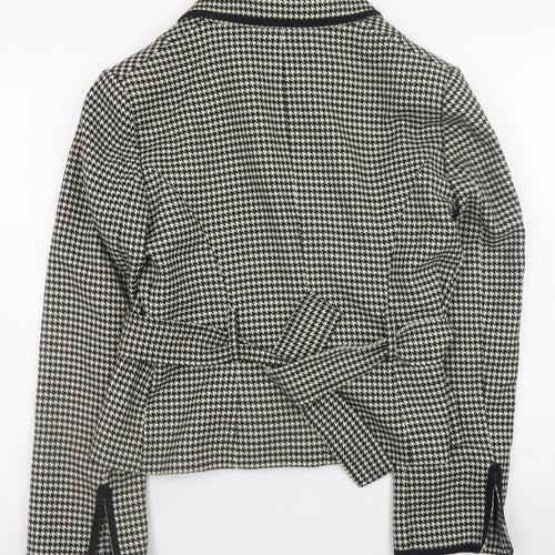 Principles Women’s Black Houndstooth Blazer Size 14 Tailored Jacket
