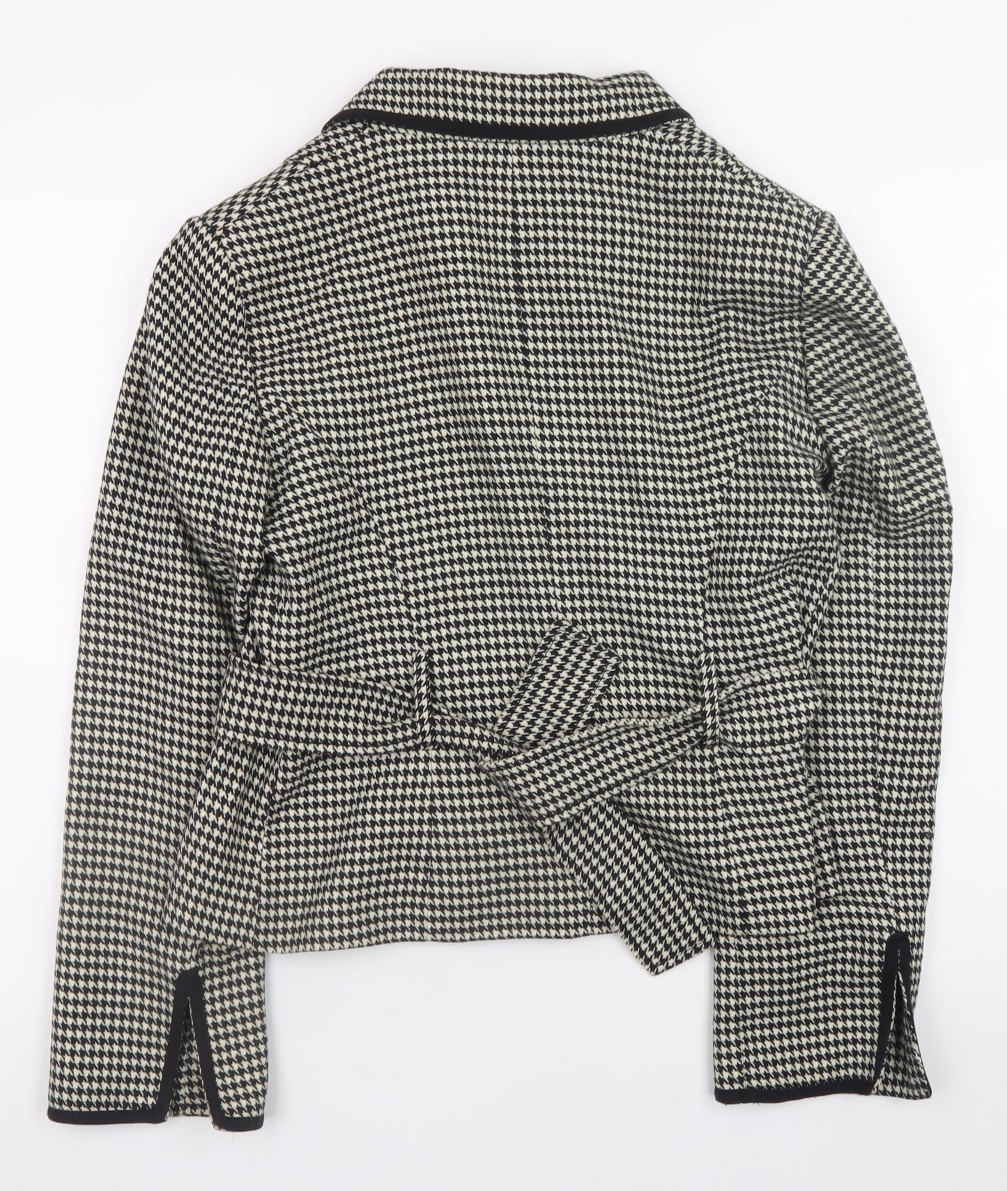 Principles Women’s Black Houndstooth Blazer Size 14 Tailored Jacket