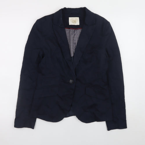 Be A Friend Women's Blue Size 12 Cotton Blazer Jacket