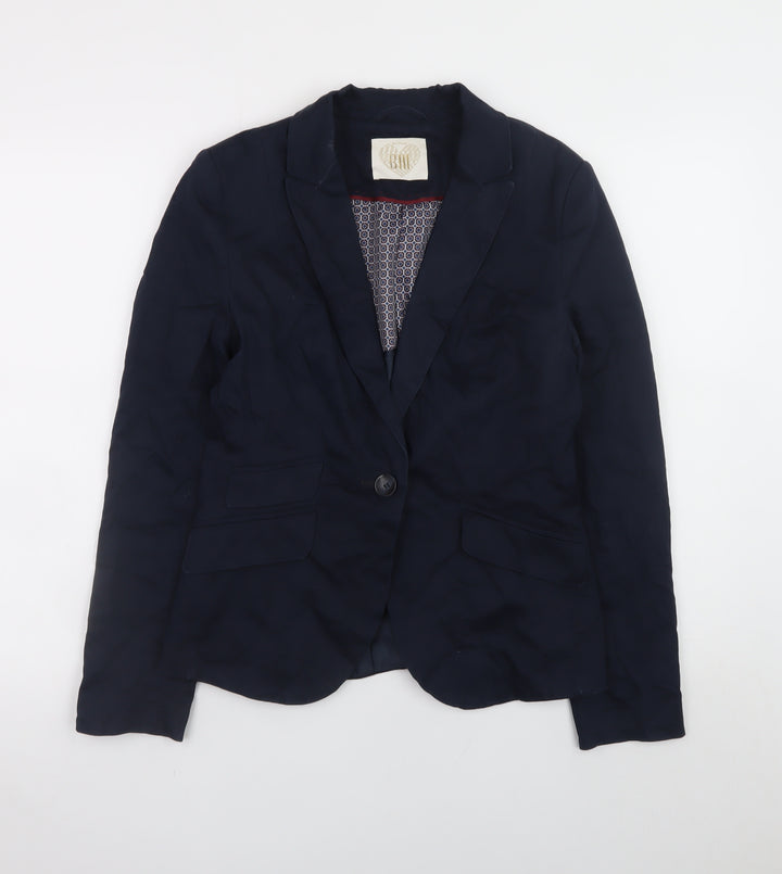 Be A Friend Women's Blue Size 12 Cotton Blazer Jacket