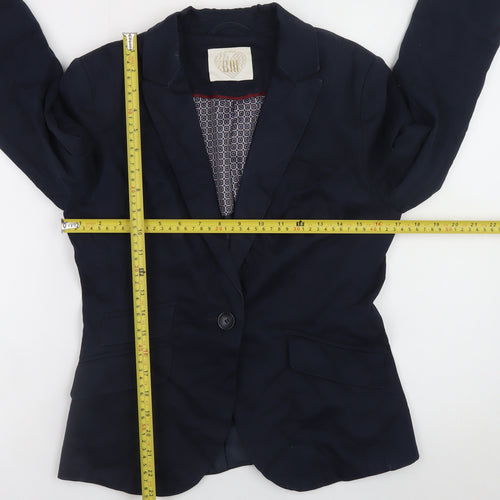 Be A Friend Women's Blue Size 12 Cotton Blazer Jacket