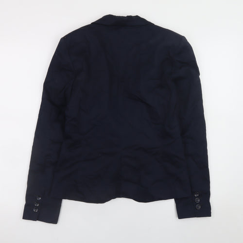 Be A Friend Women's Blue Size 12 Cotton Blazer Jacket