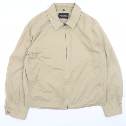 Authentic Clothing Company Men's Beige L Basic Jacket Full Zip