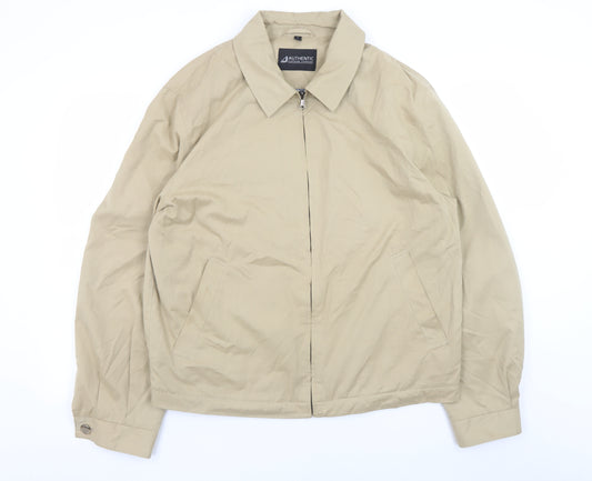 Authentic Clothing Company Men's Beige L Basic Jacket Full Zip