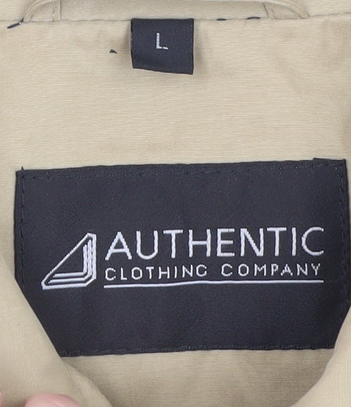 Authentic Clothing Company Men's Beige L Basic Jacket Full Zip