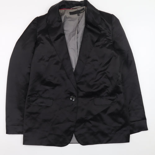 Next Women's Black Polyester Satin Blazer Size 10