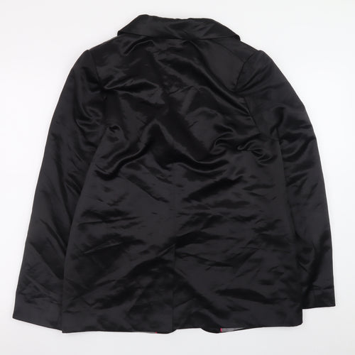 Next Women's Black Polyester Satin Blazer Size 10