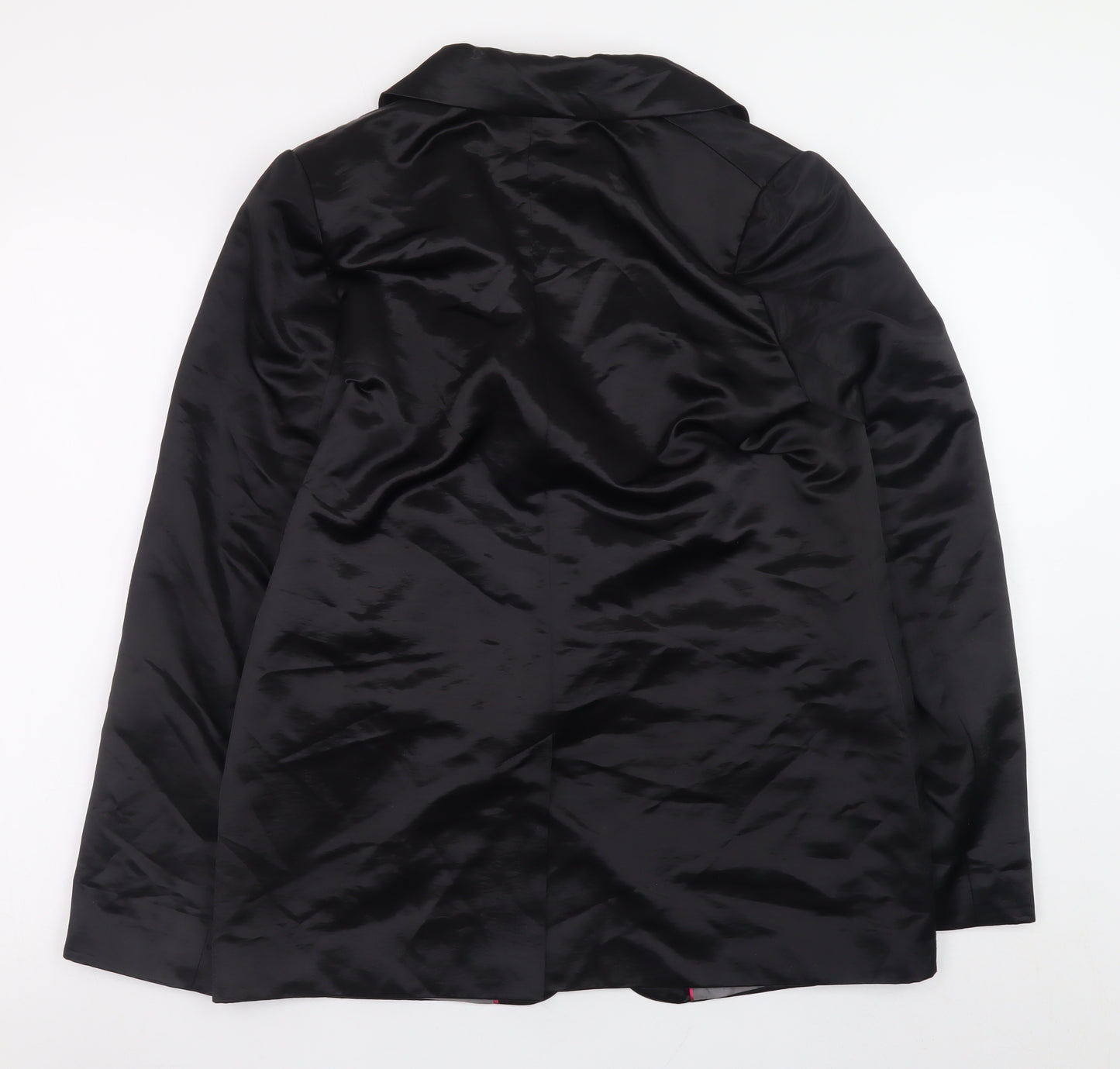 Next Women's Black Polyester Satin Blazer Size 10