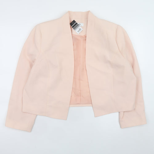 Wallis Women’s Pink Cropped Blazer Jacket UK 20 Formal Lined