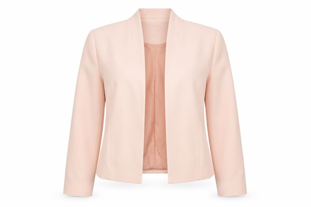 Front view of Wallis Women’s Pink Cropped Blazer Jacket UK 20 Formal Lined