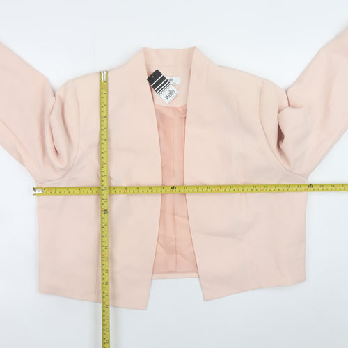 Wallis Women’s Pink Cropped Blazer Jacket UK 20 Formal Lined