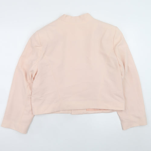 Wallis Women’s Pink Cropped Blazer Jacket UK 20 Formal Lined