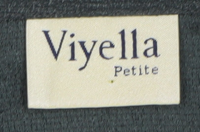 Viyella Petite Women's Grey Button Front Polyester Overcoat UK 14