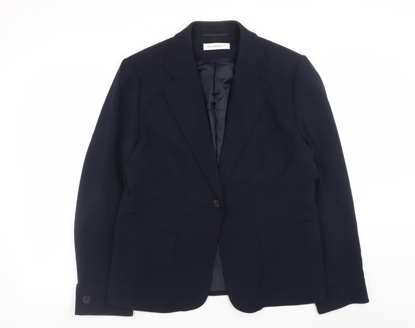 Planet Womens Black Size 16 Classic Blazer Jacket