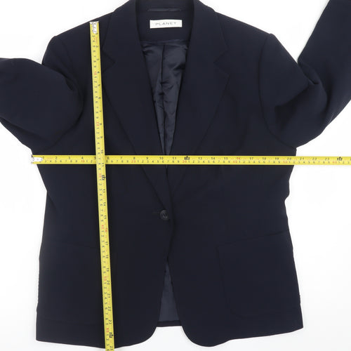 Planet Womens Black Size 16 Classic Blazer Jacket