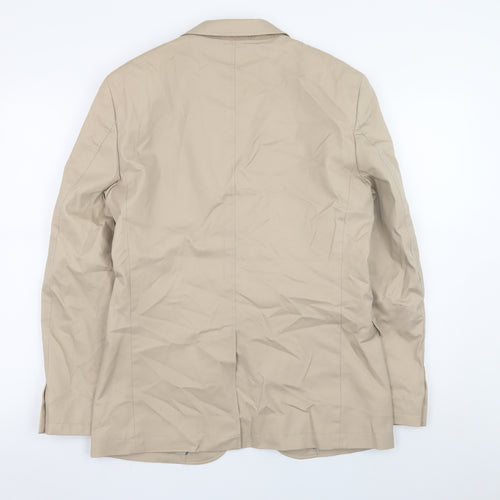 Linea Men's Beige Cotton Twill Blazer Jacket S Regular Fit