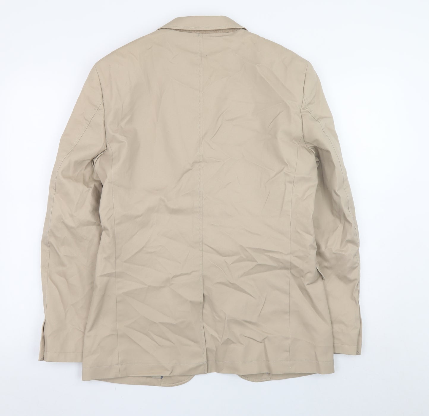 Linea Men's Beige Cotton Twill Blazer Jacket S Regular Fit