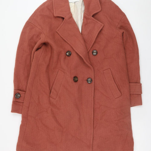 Tintoretto Women’s Brown Wool Mid-Length Pea Coat Size 16