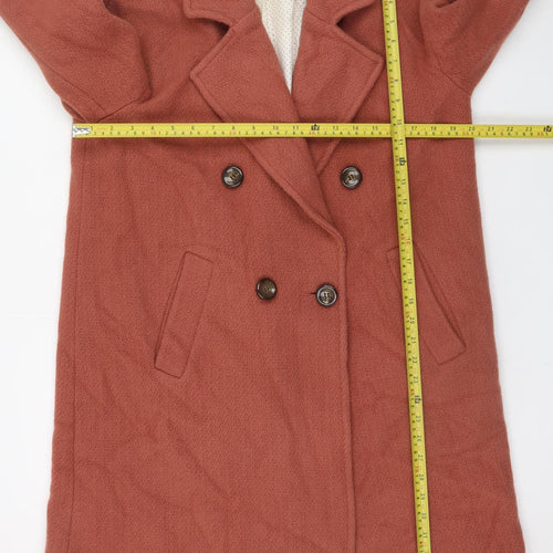 Tintoretto Women’s Brown Wool Mid-Length Pea Coat Size 16