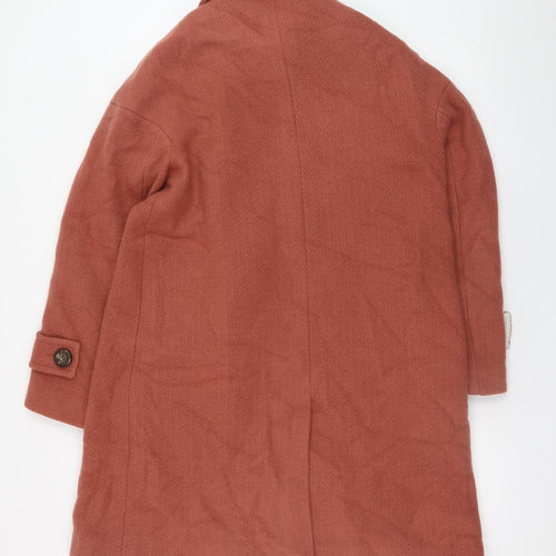 Tintoretto Women’s Brown Wool Mid-Length Pea Coat Size 16