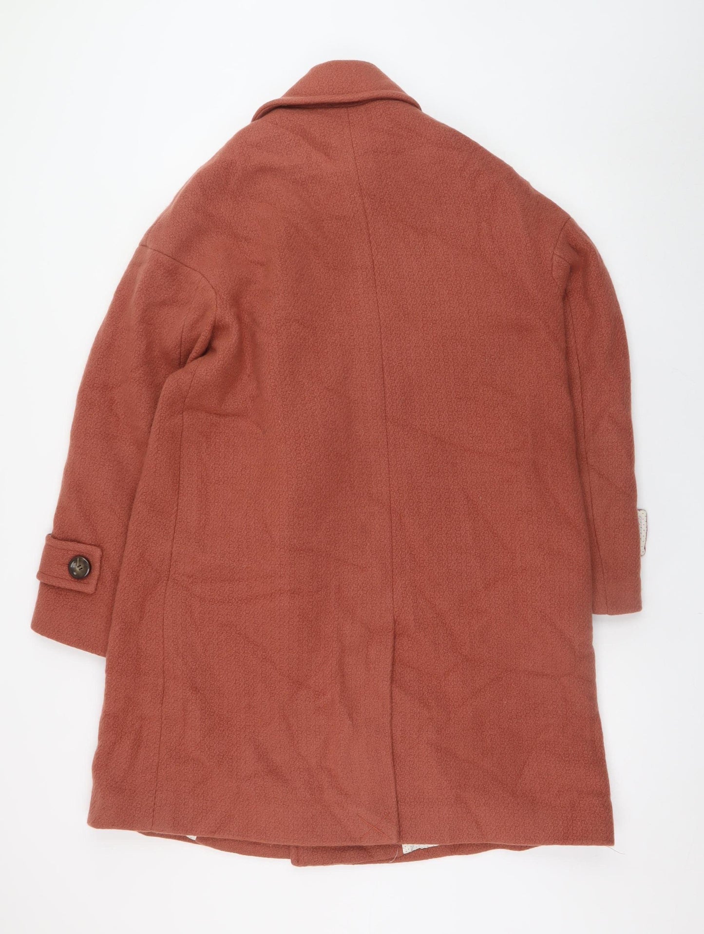 Tintoretto Women’s Brown Wool Mid-Length Pea Coat Size 16