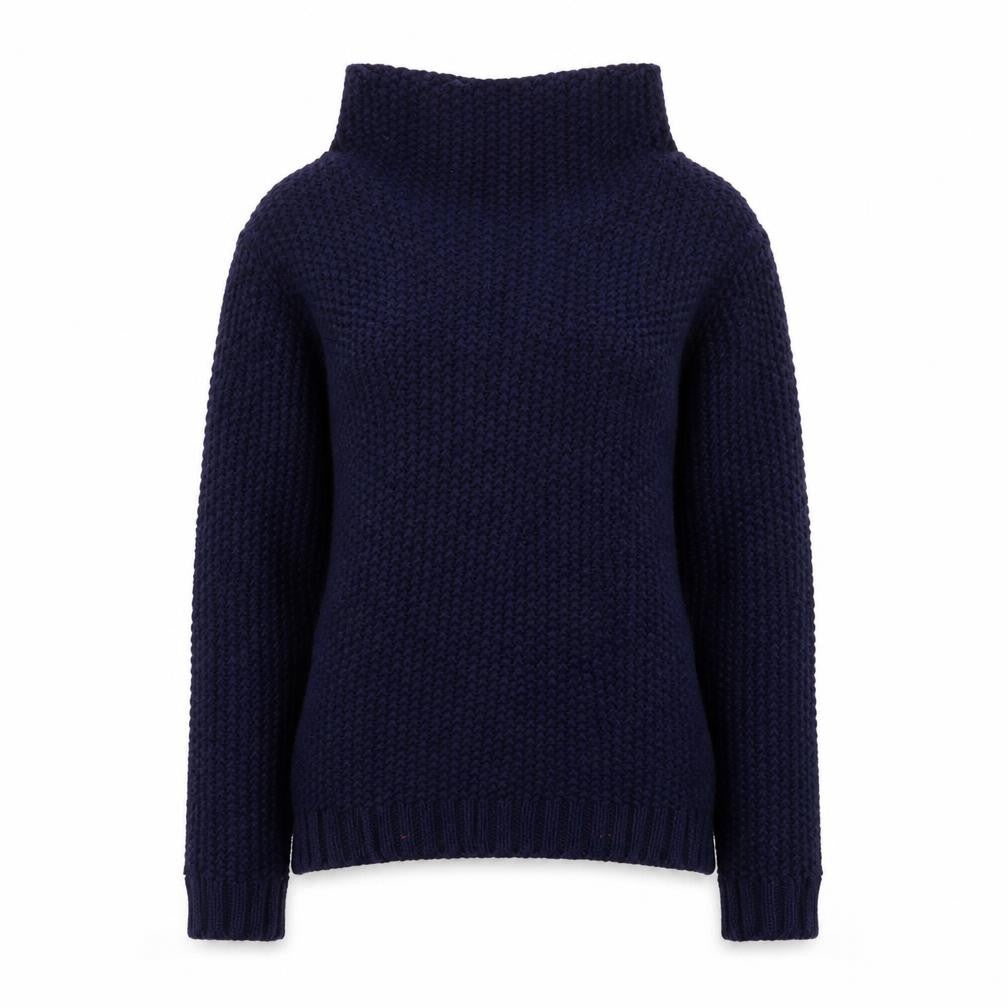 Next Women’s Navy Wool Blend Roll Neck Jumper XS Classic Winter Knit