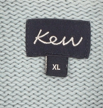Kew Women Blue Full Zip Jumper XL 100% Cotton Knit