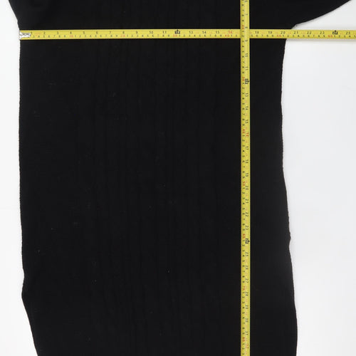 Breakout Womens Black Knit Jumper Dress M Long Sleeve High Neck