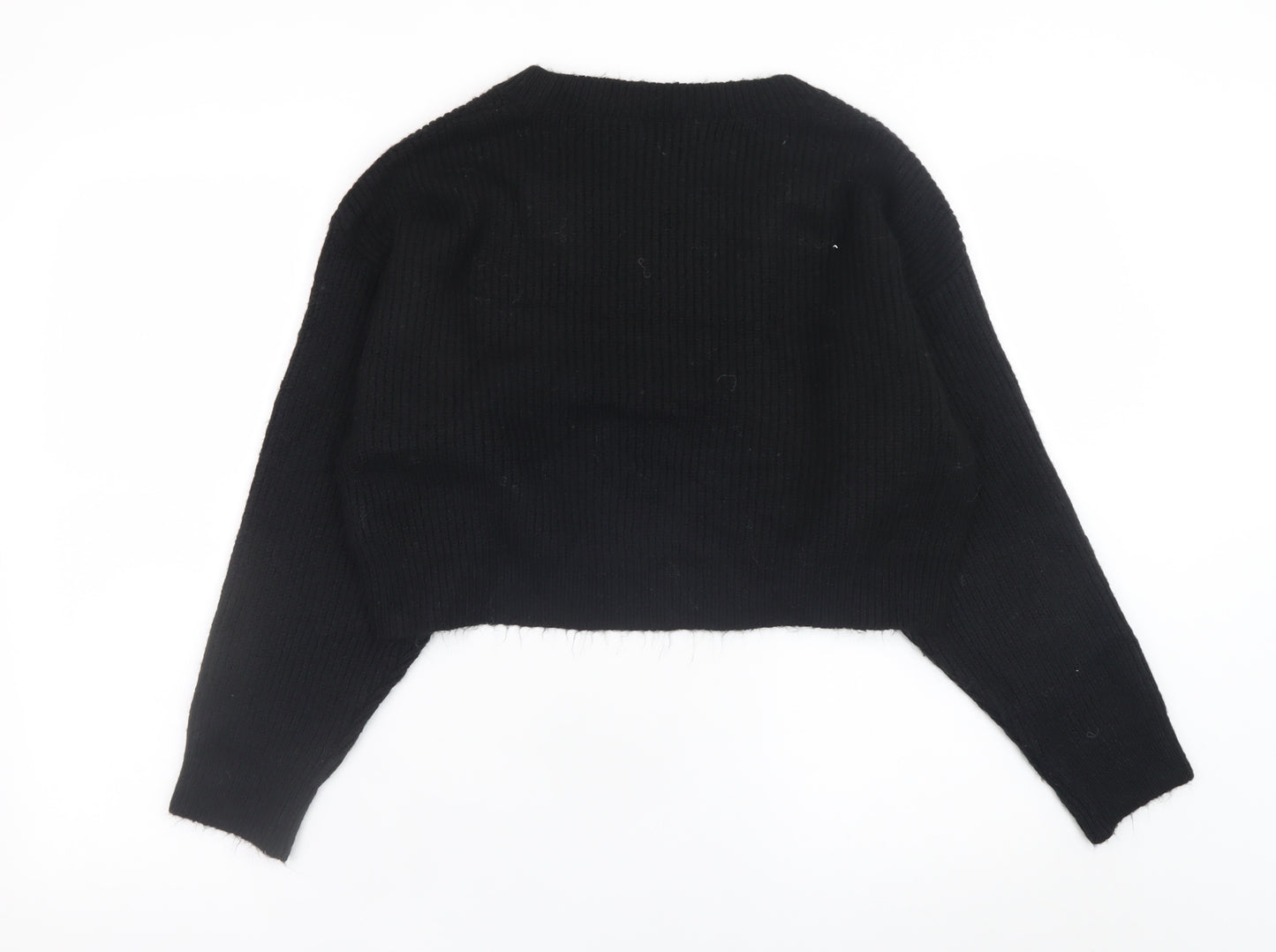 Topshop Women’s Black Knit Pullover Jumper Size S