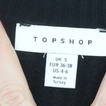 Topshop Women’s Black Knit Pullover Jumper Size S