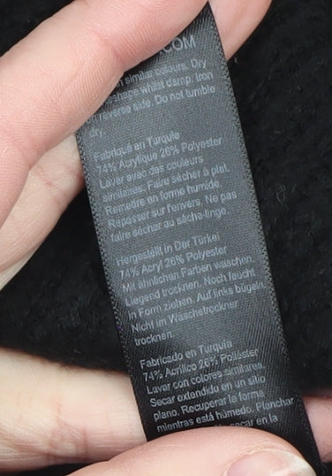 Topshop Women’s Black Knit Pullover Jumper Size S