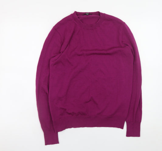 Uniqlo Men’s Purple Wool Crew Neck Jumper Size L