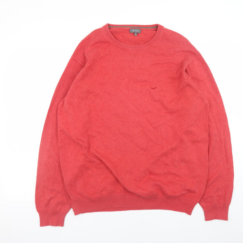 Wolsey Men's Red XL Cotton Crew Neck Pullover Jumper