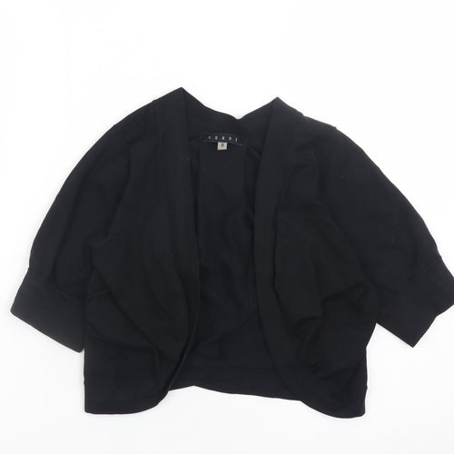 Coast Women Black Size 8 Open Front Shrug Cardigan