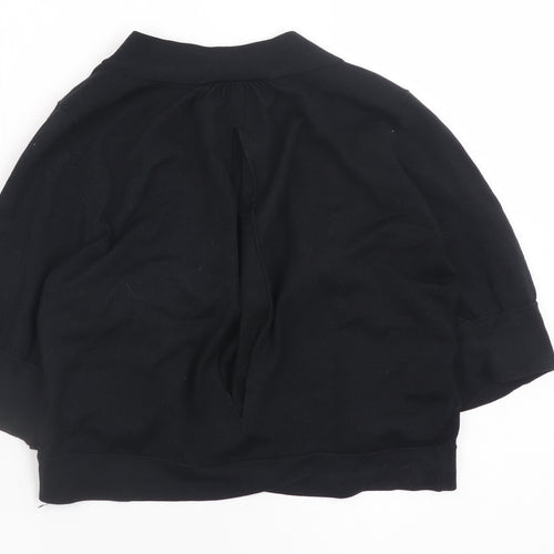 Coast Women Black Size 8 Open Front Shrug Cardigan