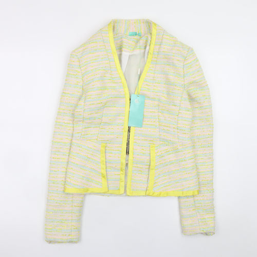 Aftershock London Women's Multicoloured Tweed Blazer Jacket Size S