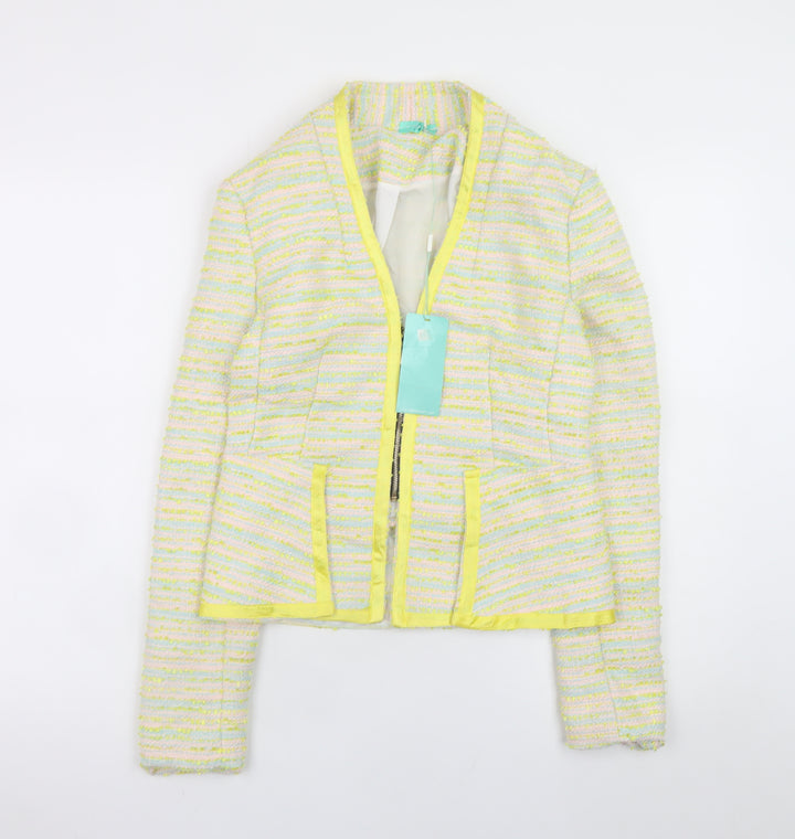Aftershock London Women's Multicoloured Tweed Blazer Jacket Size S