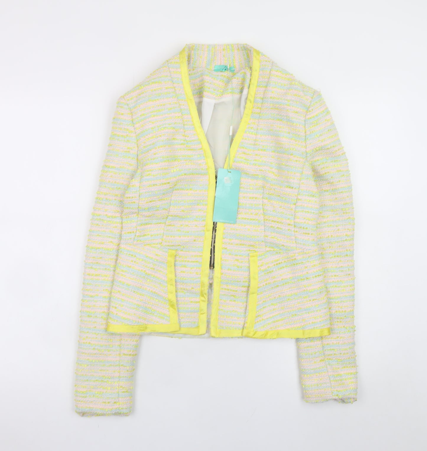Aftershock London Women's Multicoloured Tweed Blazer Jacket Size S