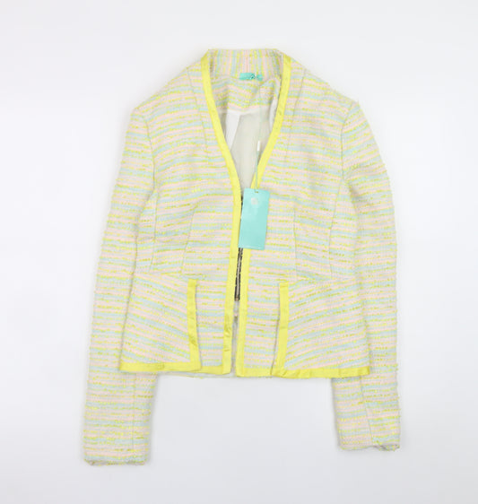 Aftershock London Women's Multicoloured Tweed Blazer Jacket Size S