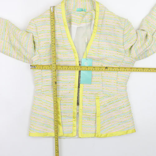 Aftershock London Women's Multicoloured Tweed Blazer Jacket Size S