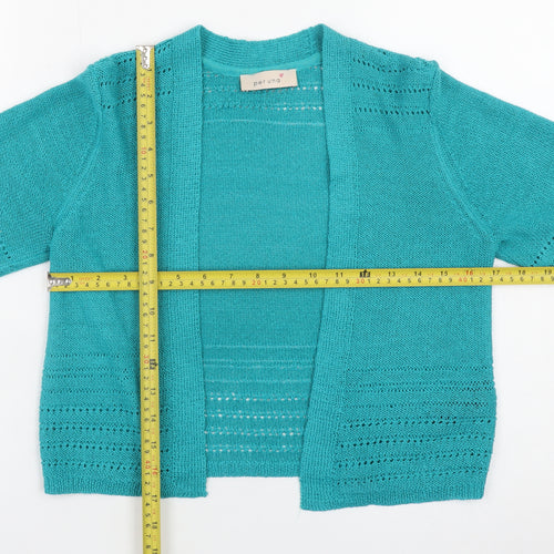 Marks and Spencer Women’s Blue Open Knit 3/4 Sleeve Cardigan UK 8