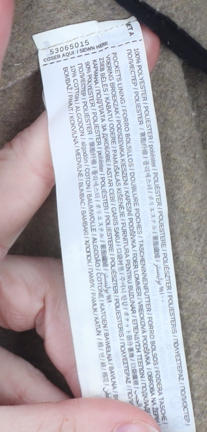 Mango Girls Beige Mid-Length Wool-Look Coat 8-9 Years Single-Breasted