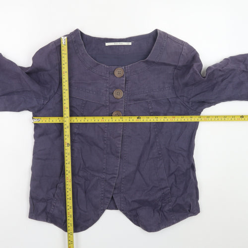 Part Two Women's Purple Linen Short Jacket Size 10