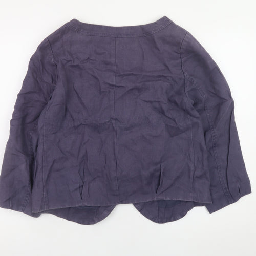 Part Two Women's Purple Linen Short Jacket Size 10