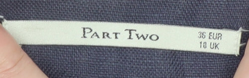 Part Two Women's Purple Linen Short Jacket Size 10