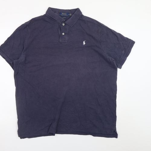 Ralph Lauren Men's Blue Classic Fit Cotton Polo Shirt XL