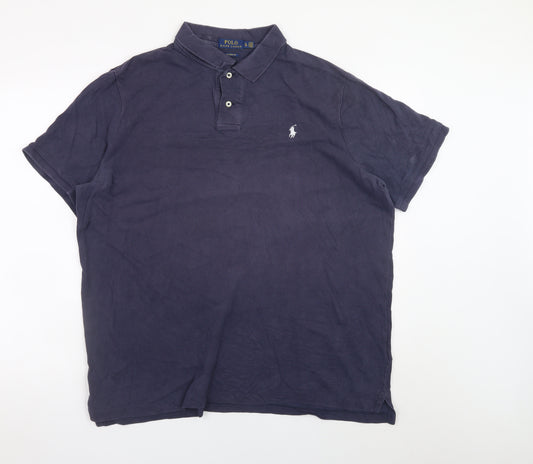 Ralph Lauren Men's Blue Classic Fit Cotton Polo Shirt XL