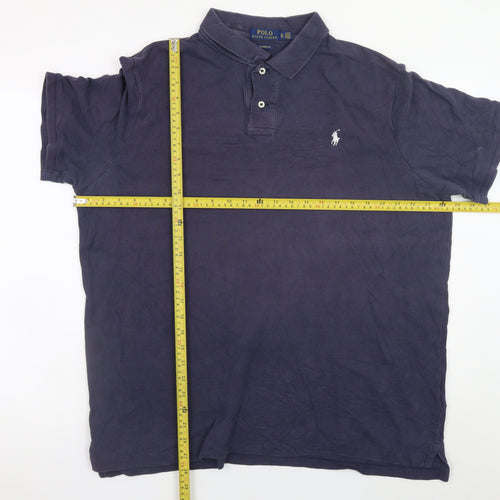 Ralph Lauren Men's Blue Classic Fit Cotton Polo Shirt XL