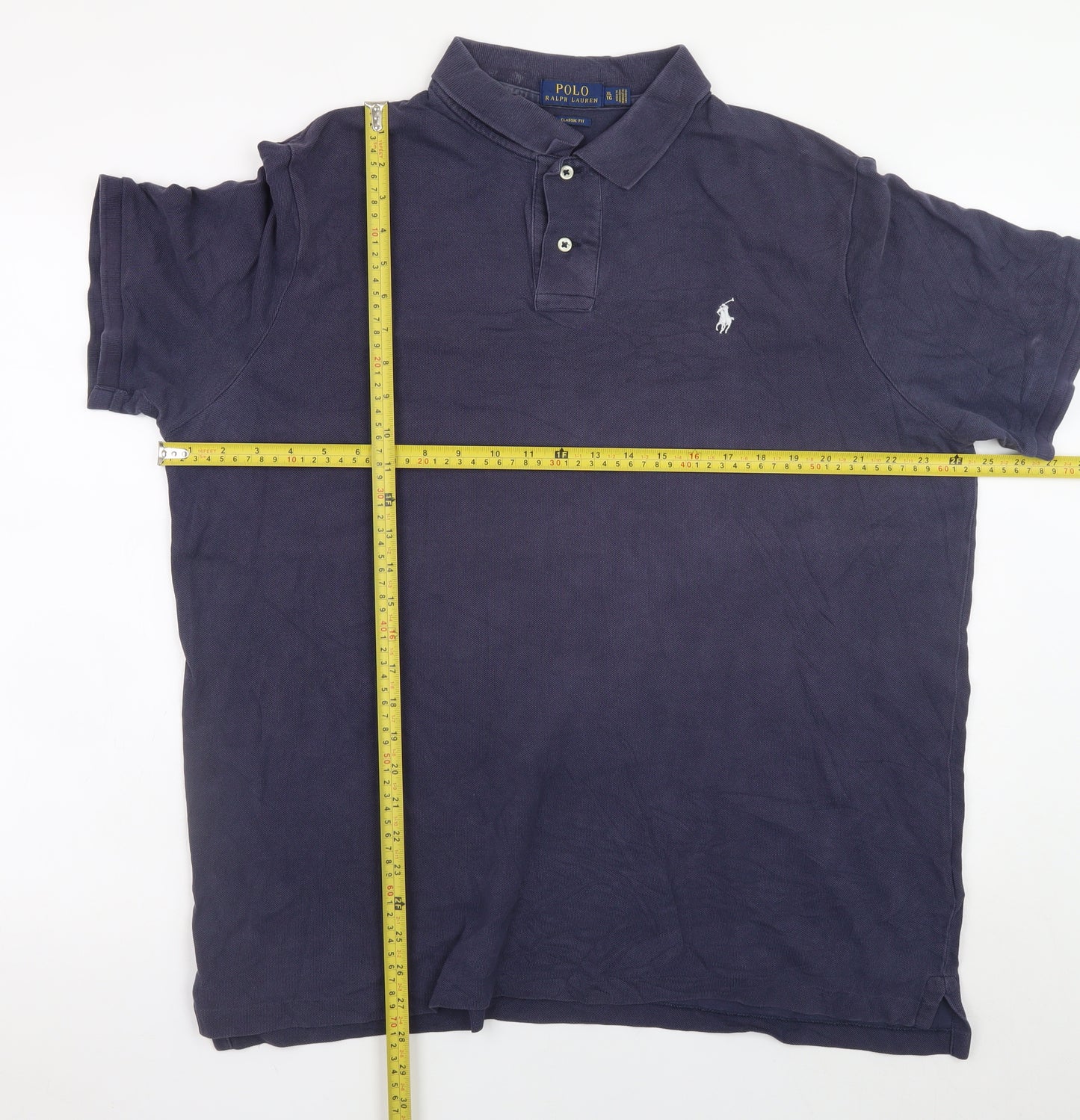 Ralph Lauren Men's Blue Classic Fit Cotton Polo Shirt XL